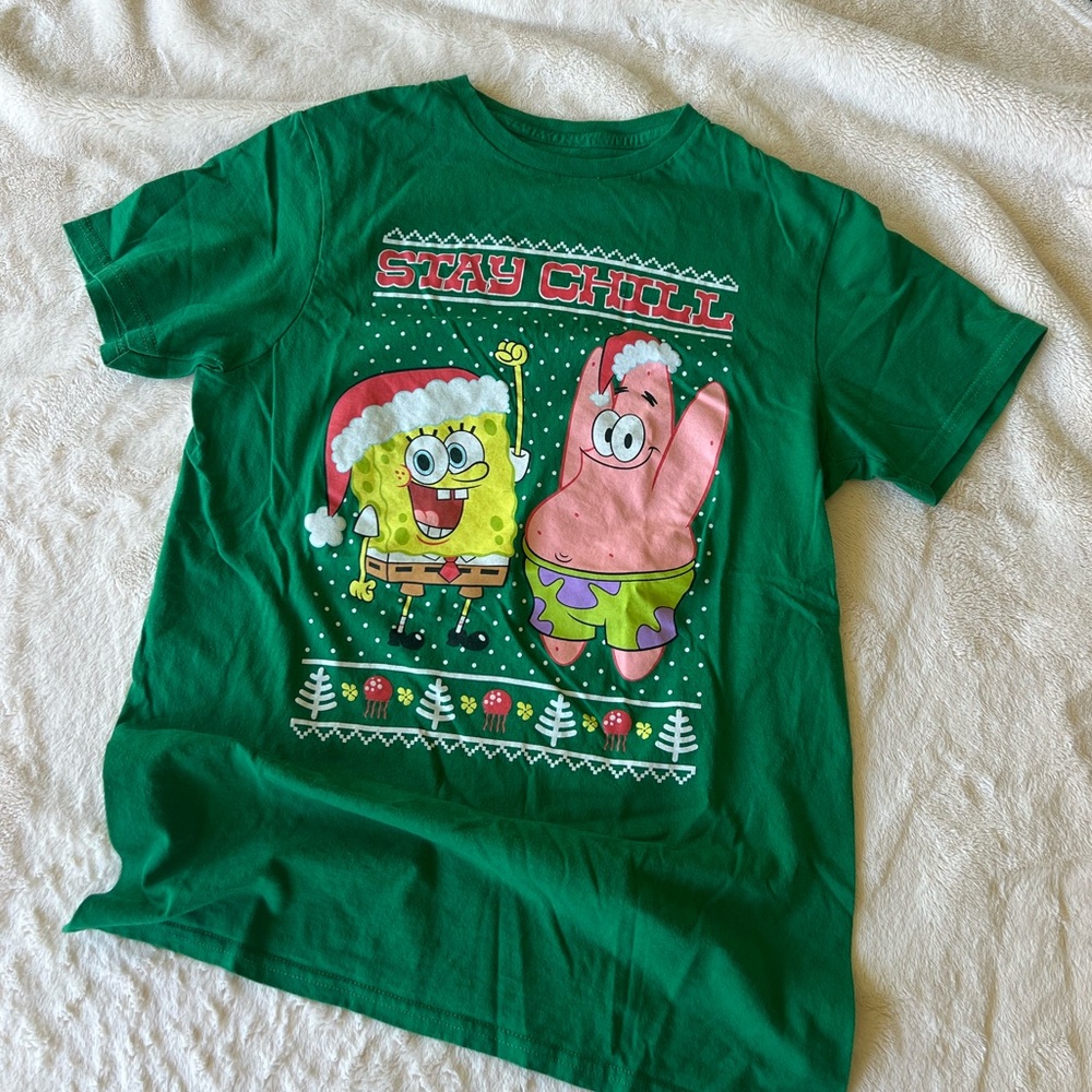Old Navy SpongeBob & Patrick Christmas T-Shirt